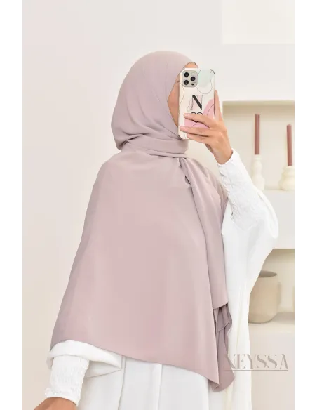 Khimar 2 en 1 option hijab en mousseline opaque pour femme musulmane