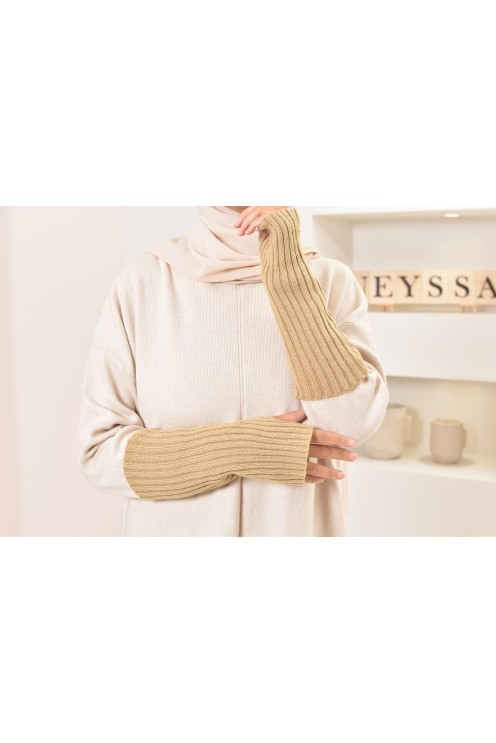 Longue mitaines en laine pour finaliser une tenue accessoire jilbab