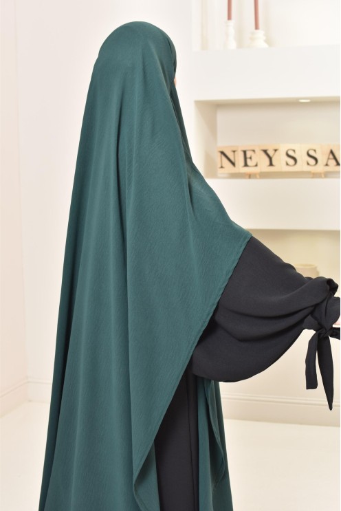 Khimar extra long en soie de Jazz à nouer, voile légiféré, moderne