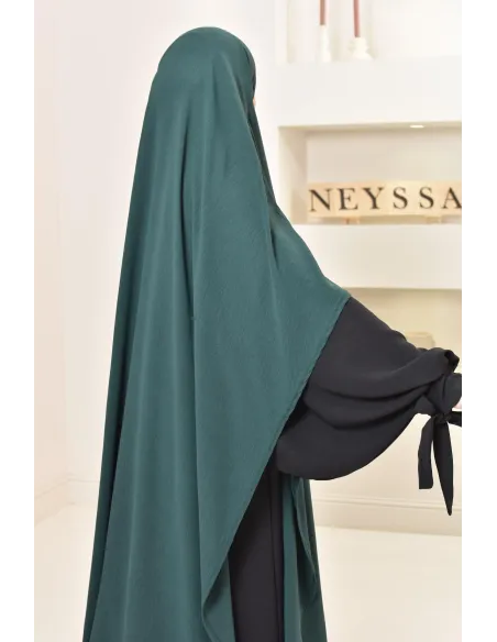 Khimar extra long en soie de Jazz à nouer, voile légiféré, moderne