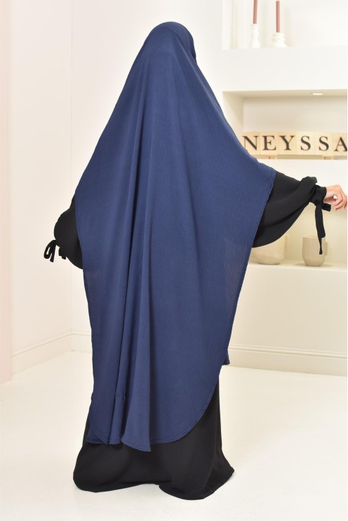 Khimar extra long en soie de Jazz à nouer, voile légiféré, moderne
