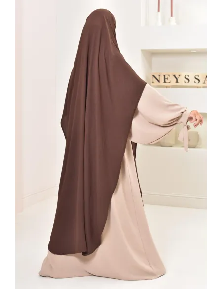 Extra long Khimar in Jazz silk to tie, legal veil, modern