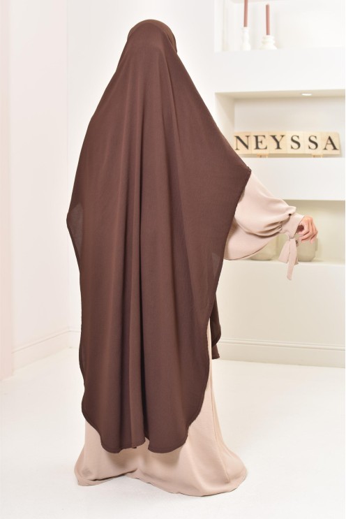 Extra long Khimar in Jazz silk to tie, legal veil, modern