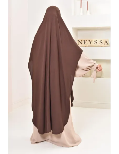 Extra long Khimar in Jazz silk to tie, legal veil, modern