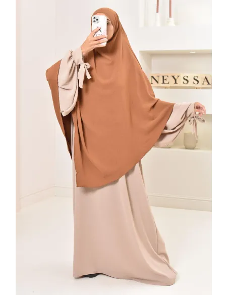 Long khimar pointu pour femme musulmane hijab légiféré