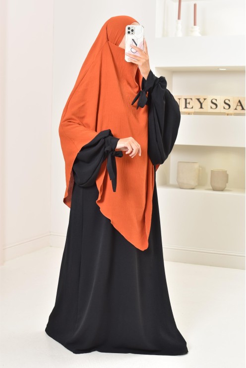 Long khimar pointu pour femme musulmane hijab légiféré