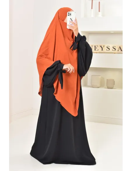 Long khimar pointu pour femme musulmane hijab légiféré