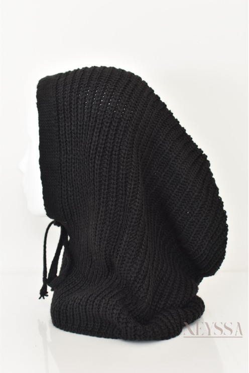 Cagoule en maille pour hijabi, bien chaud, indispensable pour cet hiver 