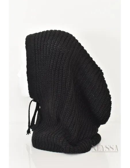 Cagoule en maille pour hijabi, bien chaud, indispensable pour cet hiver 