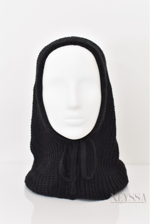 Cagoule en maille pour hijabi, bien chaud, indispensable pour cet hiver 