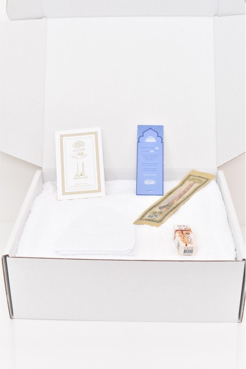 Geschenkbox Hajj oder Omra für Männer, Geschenkidee für die Pilgerfahrt der Muslime.