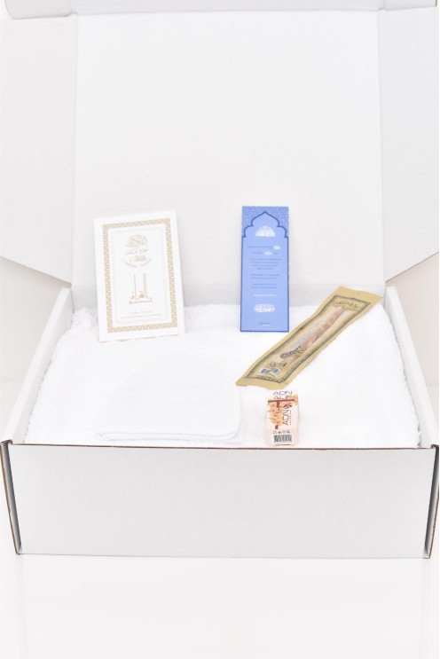 Geschenkbox Hajj oder Omra für Männer, Geschenkidee für die Pilgerfahrt der Muslime.