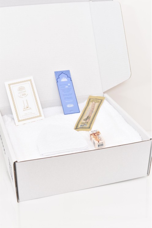Geschenkbox Hajj oder Omra für Männer, Geschenkidee für die Pilgerfahrt der Muslime.