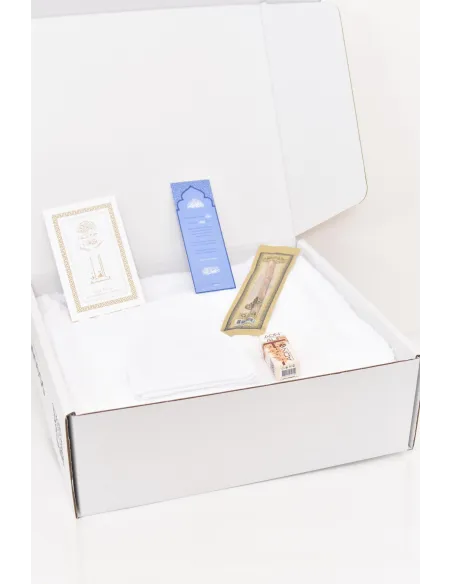 Geschenkbox Hajj oder Omra für Männer, Geschenkidee für die Pilgerfahrt der Muslime.