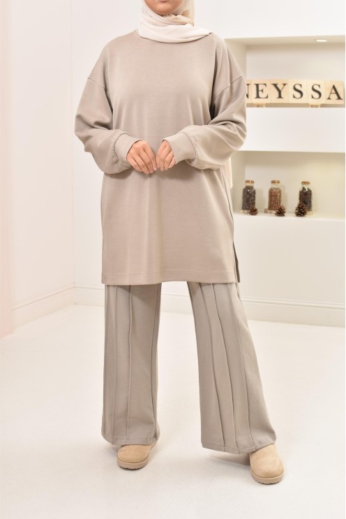 Pantalon femme, bien chaud pour l'hiver, coupe ample, 100% coton