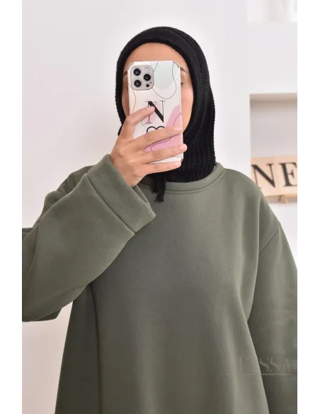 Cagoule en maille pour hijabi, bien chaud, indispensable pour cet hiver 