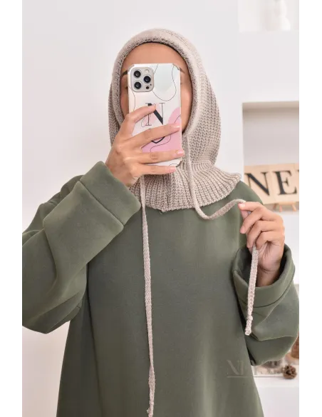 Mesh balaclava for hijabi, warm, essential for this winter