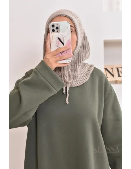 Mesh balaclava for hijabi, warm, essential for this winter