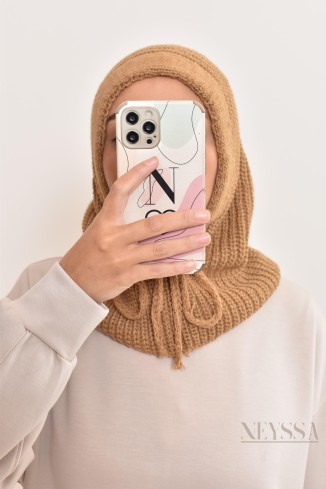 Strickhaube für Hijabi, schön warm, unverzichtbar für diesen Winter.  2