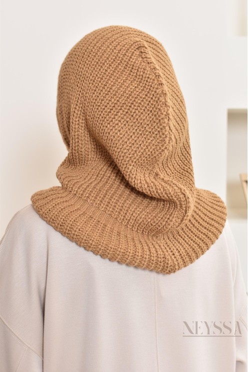 Cagoule en maille pour hijabi, bien chaud, indispensable pour cet hiver 