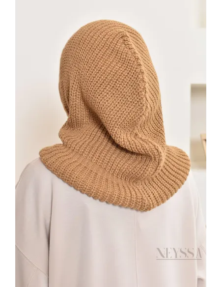Cagoule en maille pour hijabi, bien chaud, indispensable pour cet hiver 