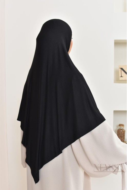 khimar jersey court, avec zip,idéal femme allaitante, pratique à enfiler