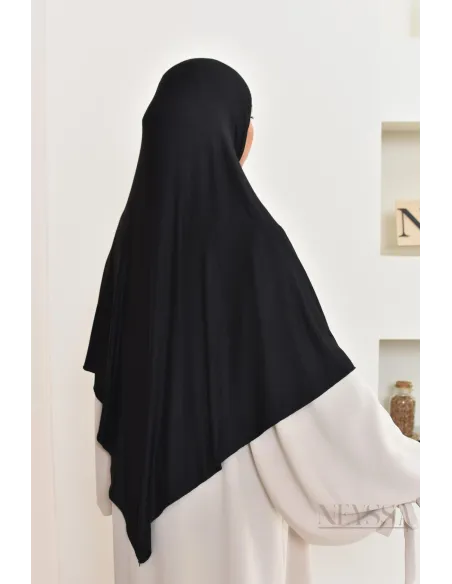 khimar jersey court, avec zip,idéal femme allaitante, pratique à enfiler