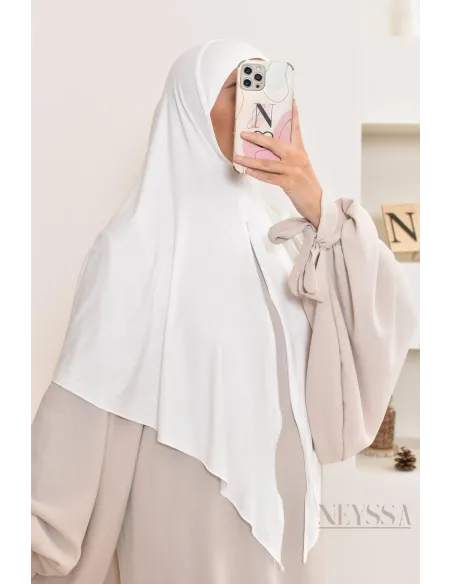khimar jersey court, avec zip,idéal femme allaitante, pratique à enfiler