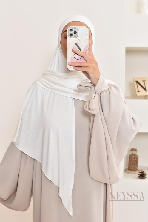 khimar jersey court, avec zip,idéal femme allaitante, pratique à enfiler