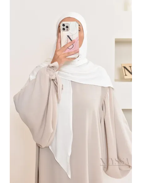 khimar jersey court, avec zip,idéal femme allaitante, pratique à enfiler