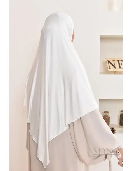 khimar jersey court, avec zip,idéal femme allaitante, pratique à enfiler