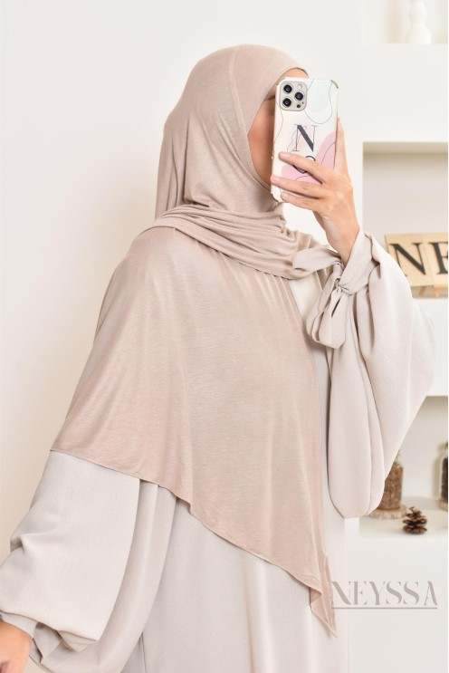 khimar jersey court, avec zip,idéal femme allaitante, pratique à enfiler