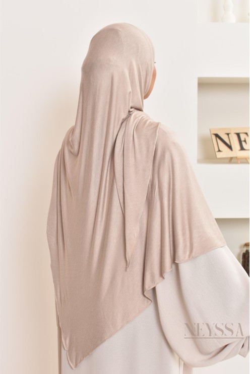 khimar jersey court, avec zip,idéal femme allaitante, pratique à enfiler