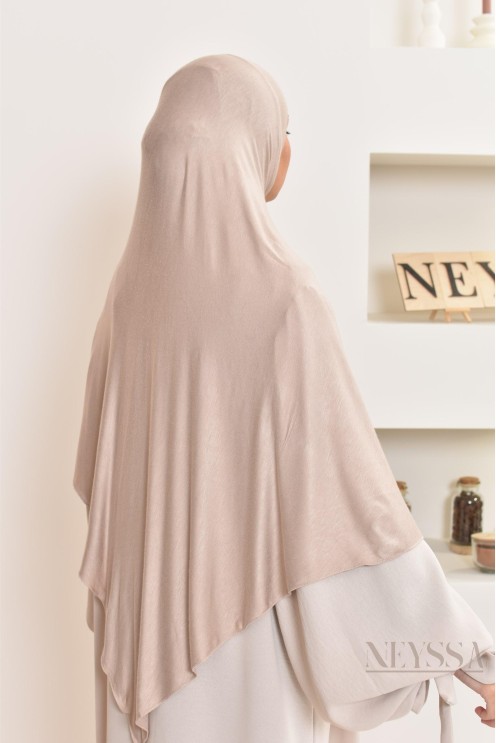 khimar jersey court, avec zip,idéal femme allaitante, pratique à enfiler