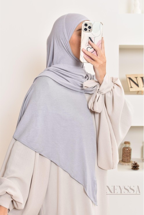 khimar jersey court, avec zip,idéal femme allaitante, pratique à enfiler