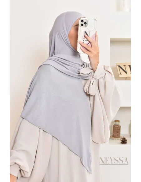 khimar jersey court, avec zip,idéal femme allaitante, pratique à enfiler
