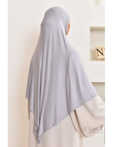 khimar jersey court, avec zip,idéal femme allaitante, pratique à enfiler