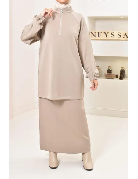 jupe longue droite femme, fluide et extensible, style sportswear chic