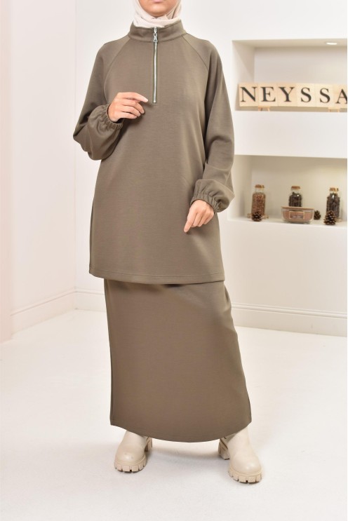 jupe longue droite femme, fluide et extensible, style sportswear chic