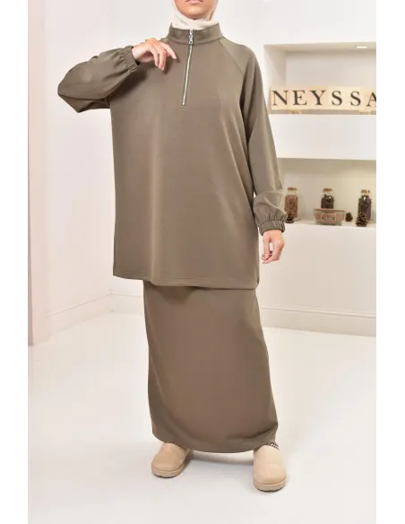 jupe longue droite femme, fluide et extensible, style sportswear chic