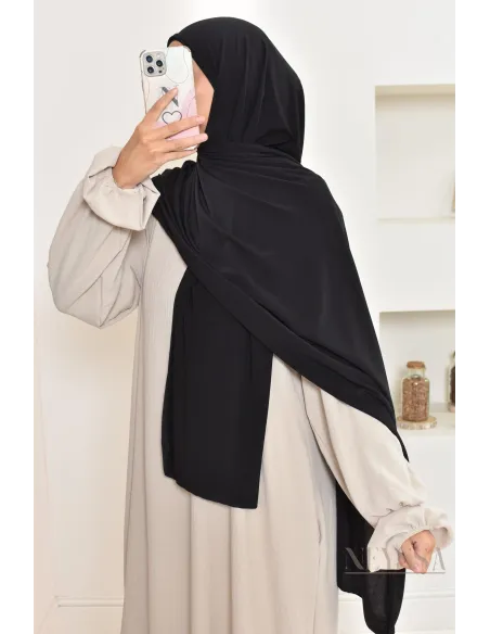 hijab à enfiler jersey premium, pratique et confortable, hijab pas cher
