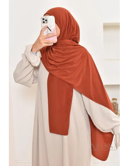 hijab à enfiler jersey premium, pratique et confortable, hijab pas cher