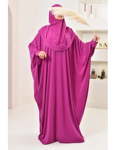 Robe de prière ample tenue de prière hijab intégré facile à enfiler