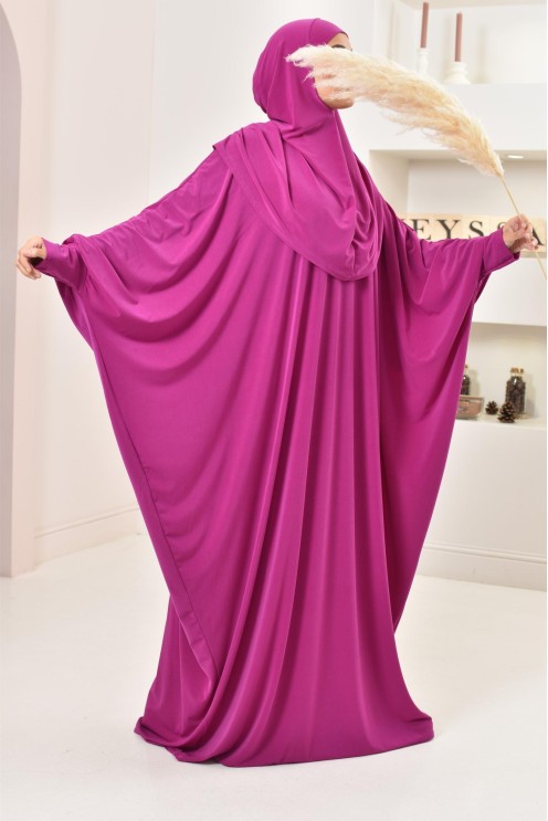 Robe de prière ample tenue de prière hijab intégré facile à enfiler