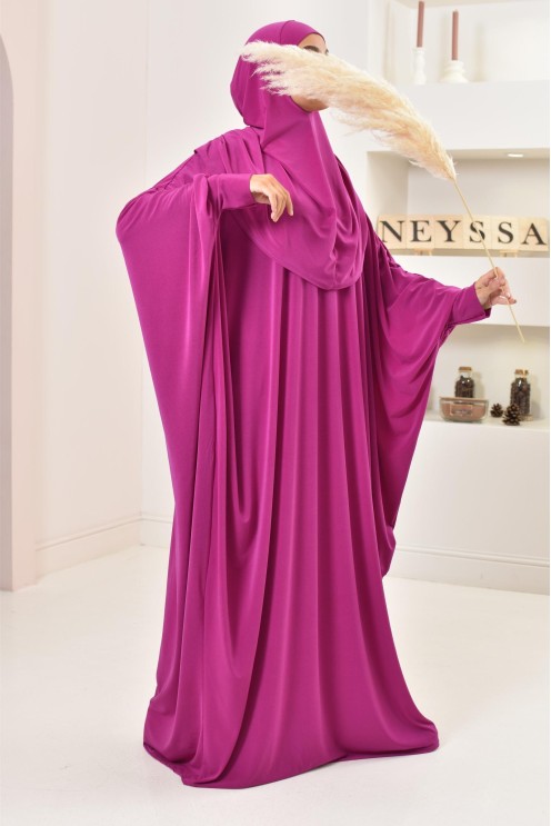 Robe de prière ample tenue de prière hijab intégré facile à enfiler