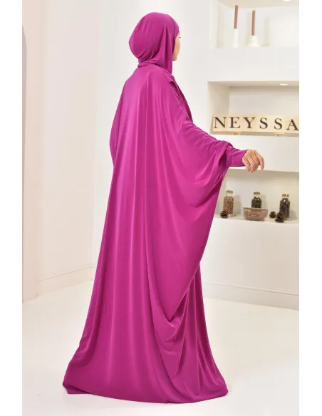 Robe de prière ample tenue de prière hijab intégré facile à enfiler