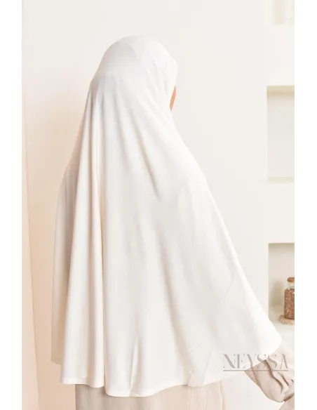 Khimar à enfiler rond lycra, idéal pour le quotidien, tissu fluide