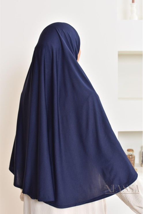 Khimar à enfiler rond lycra, idéal pour le quotidien, tissu fluide