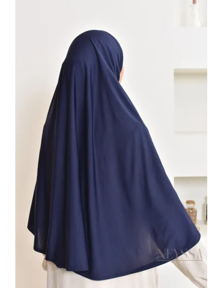 Khimar à enfiler rond lycra, idéal pour le quotidien, tissu fluide