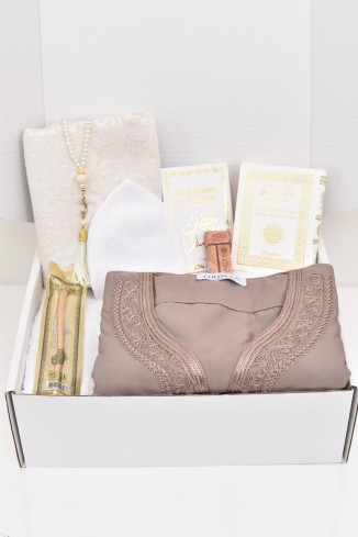 Box Omra Hajj Homme, gift idea, Ihram box, premium Qamis, prayer mats